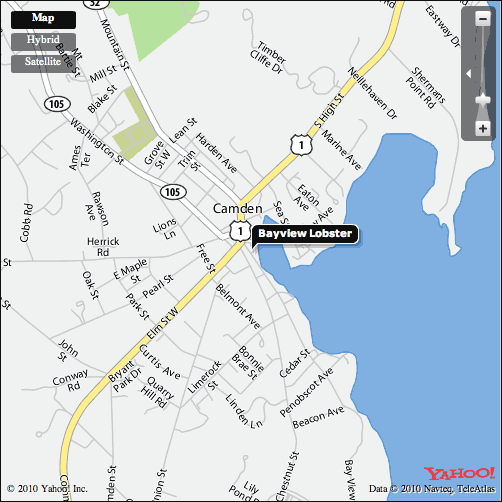 Bayview Lobster map
